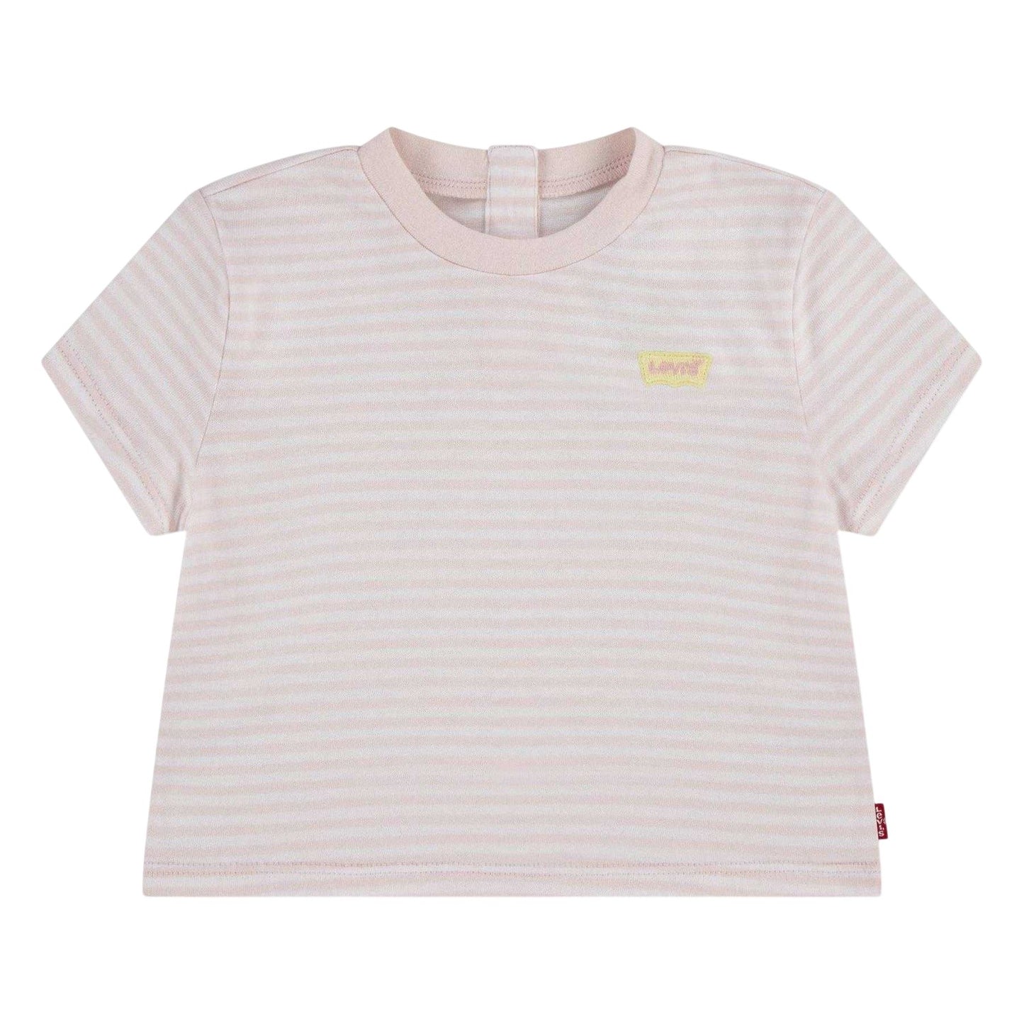 Pink - Front - Levis Childrens-Kids Striped Regular T-Shirt