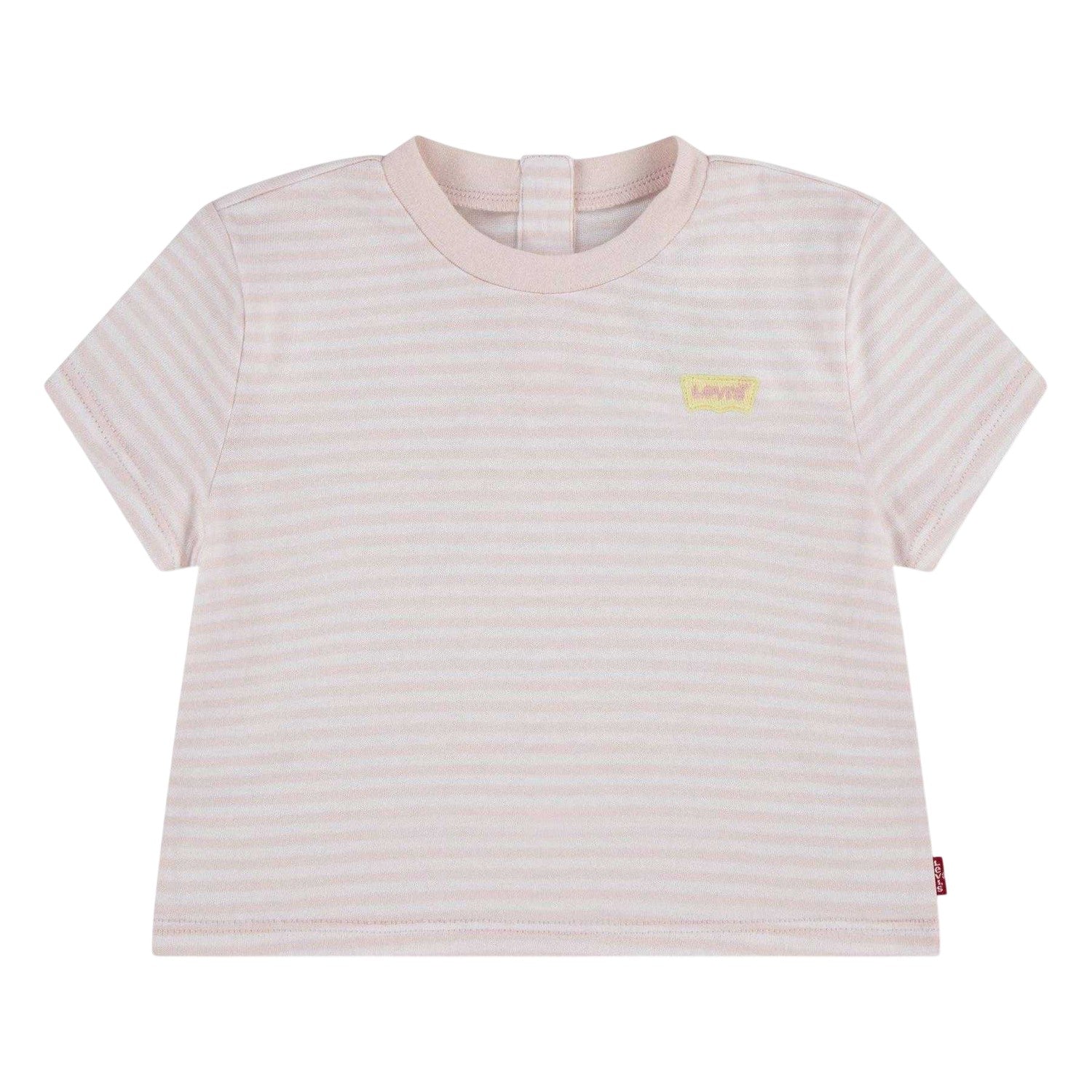 Pink - Front - Levis Childrens-Kids Striped Regular T-Shirt