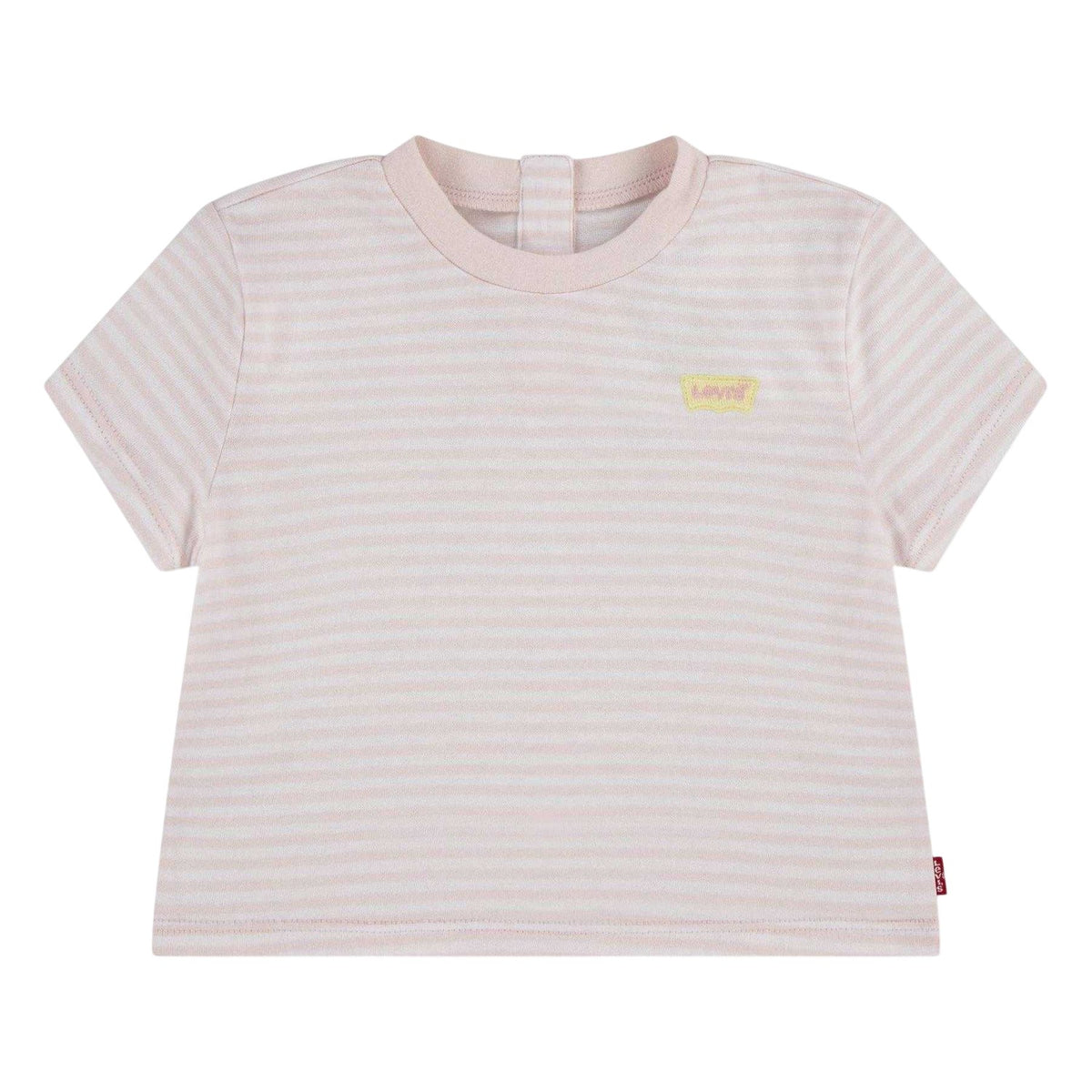 Pink - Front - Levis Childrens-Kids Striped Regular T-Shirt
