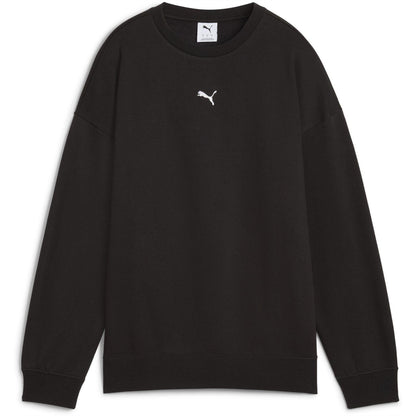 Black - Front - Puma Womens-Ladies Oversized Sweatshirt