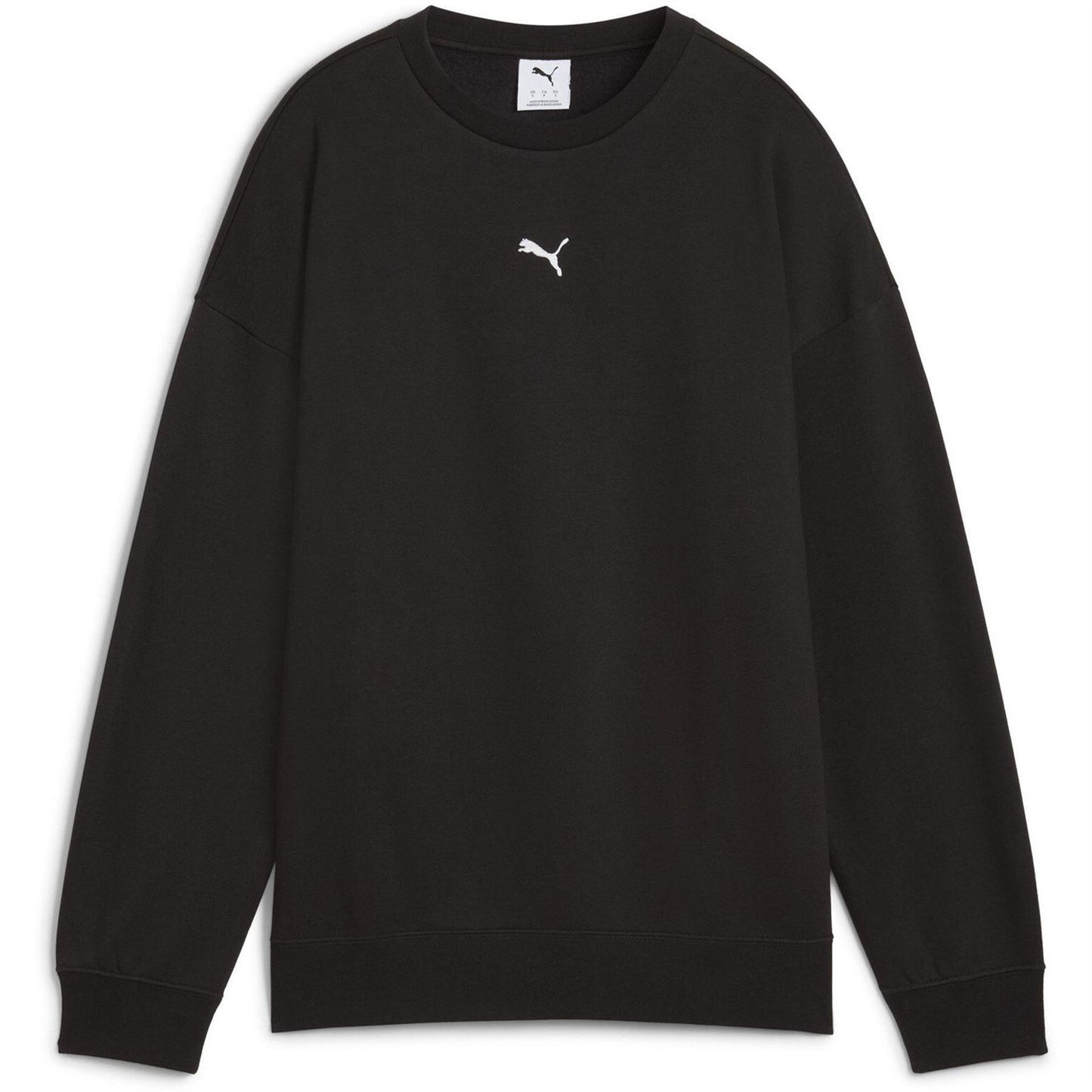 Black - Front - Puma Womens-Ladies Oversized Sweatshirt