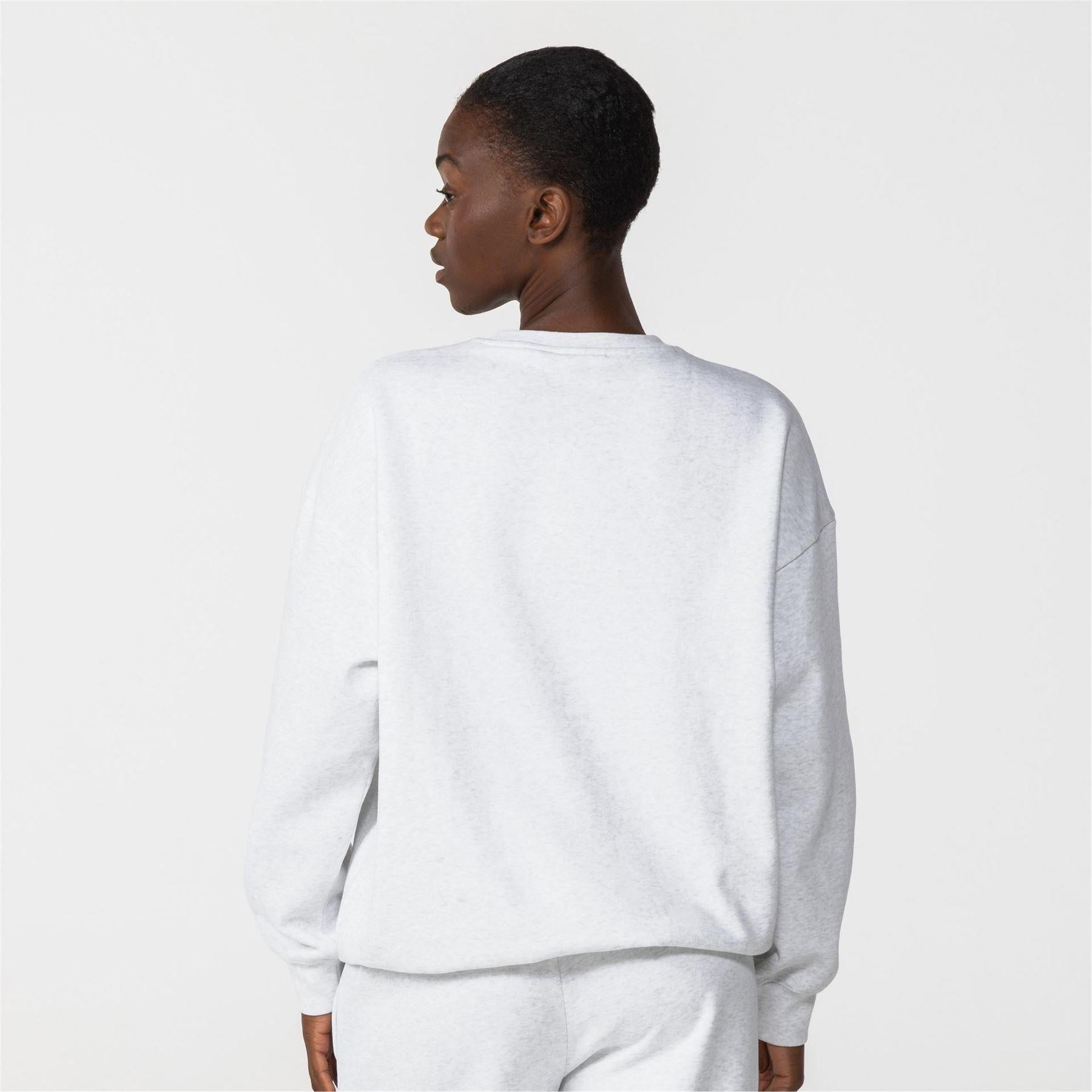 Ice Grey - Side - Puma Womens-Ladies Oversized Sweatshirt