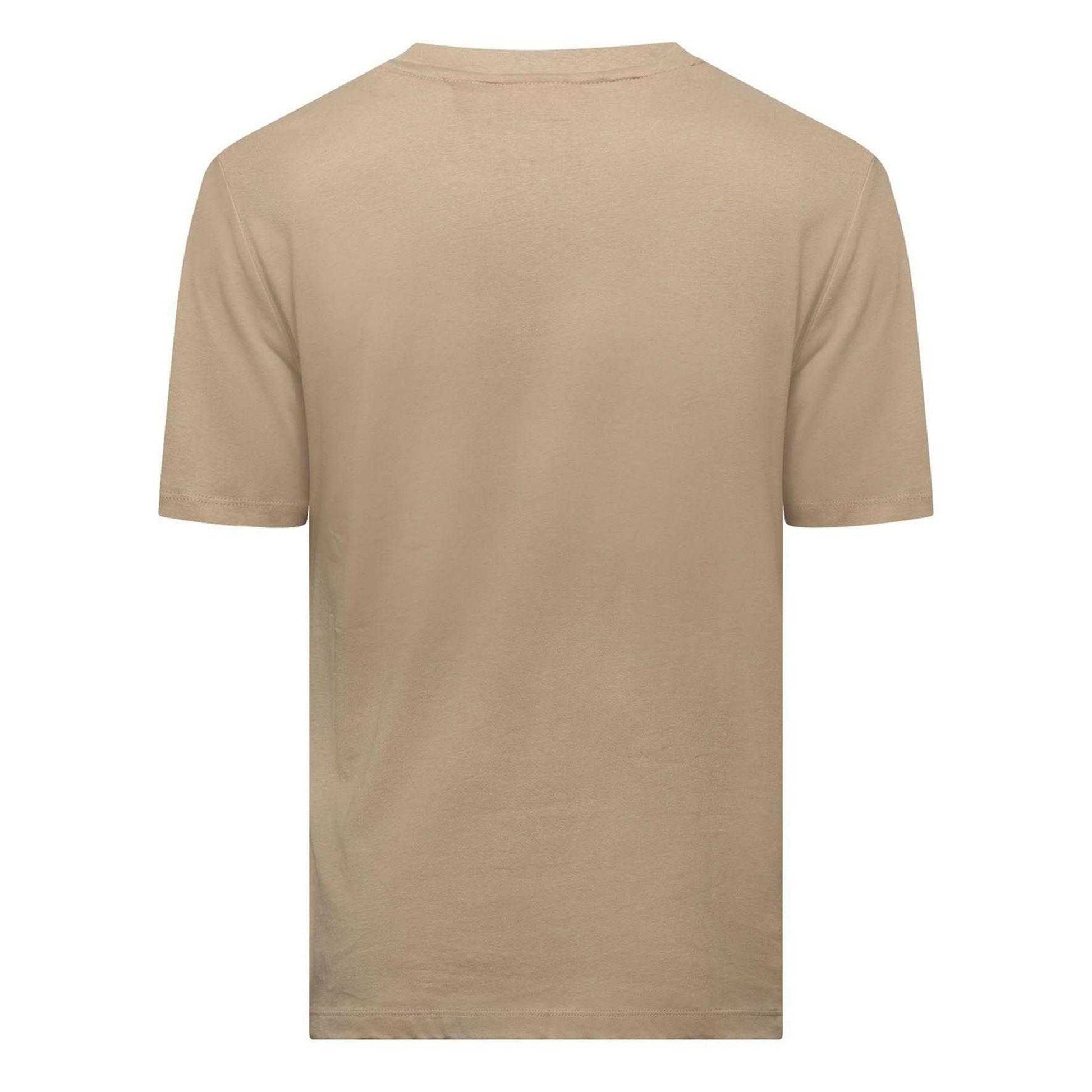Beige - Back - Hugo Mens Chest Logo Regular T-Shirt