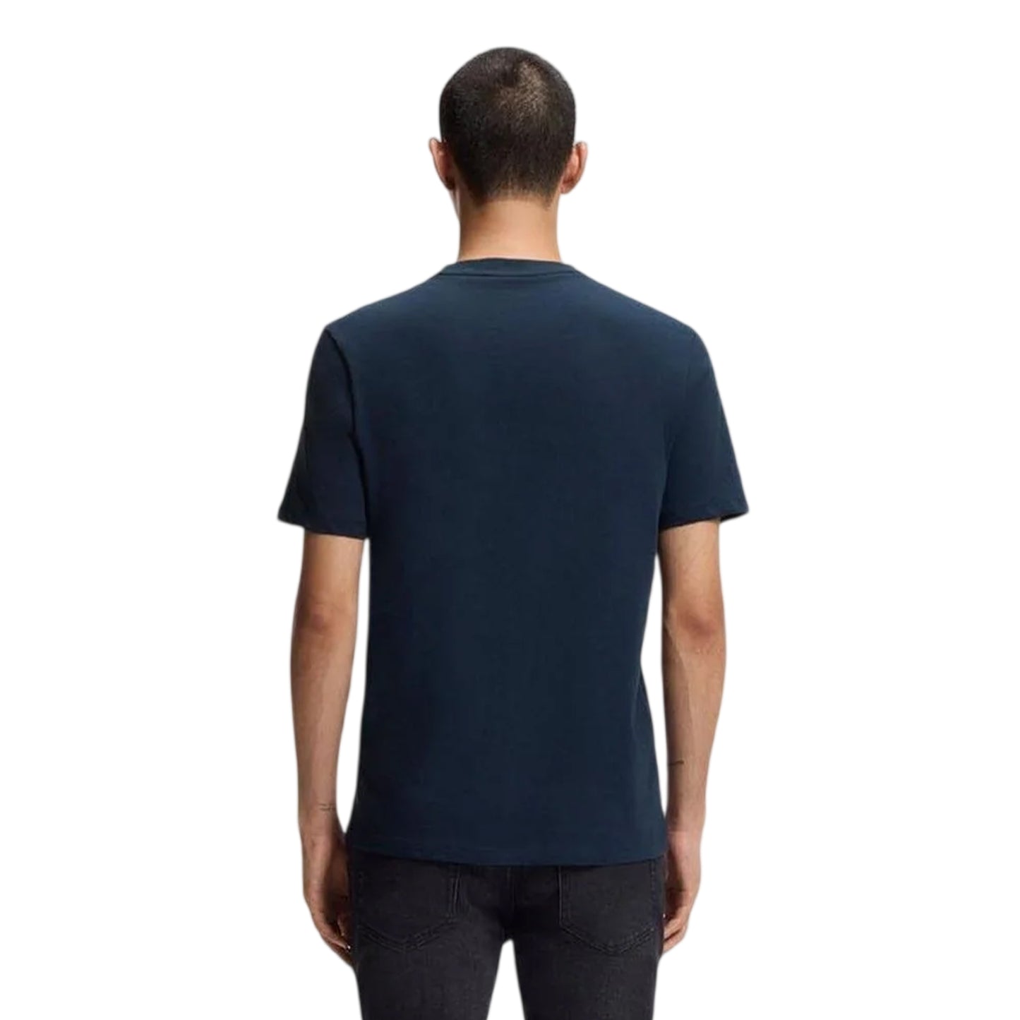 Dark Blue - Back - Hugo Mens Chest Logo Regular T-Shirt