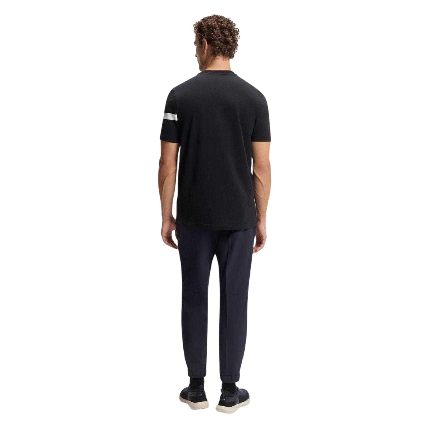 Dark Blue - Pack Shot - Boss Mens Colour Stripe Regular T-Shirt