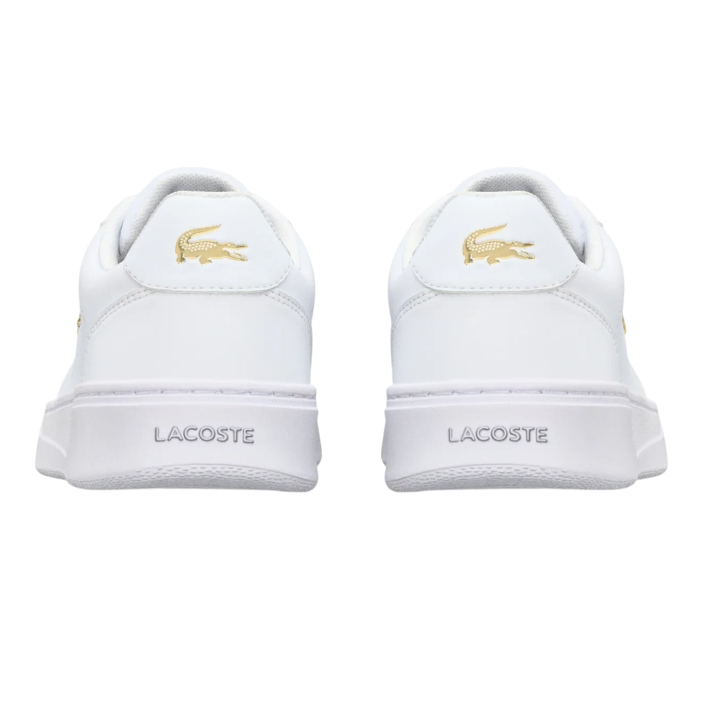 White-Gold - Back - Lacoste Womens-Ladies Court Pro Trainers