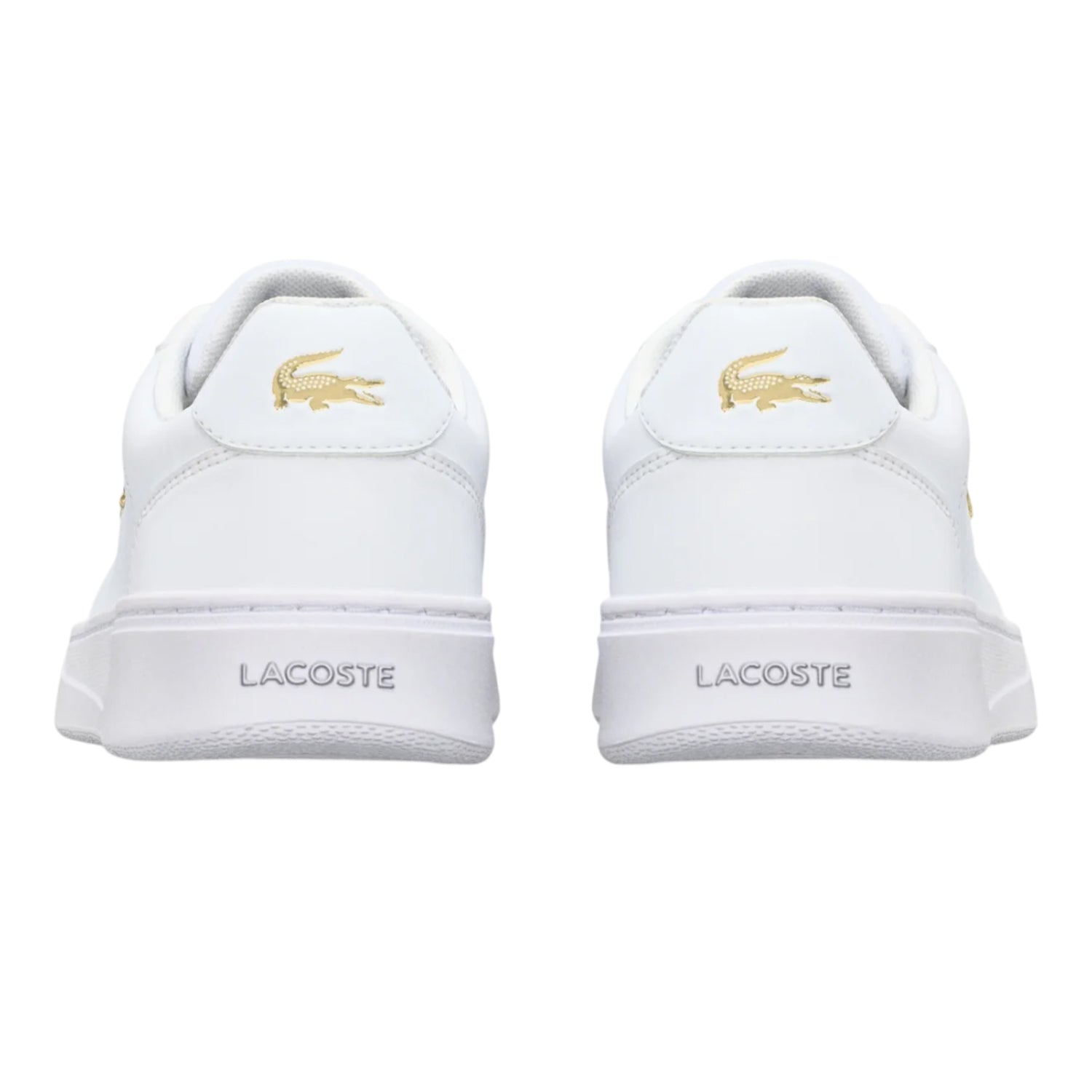 White-Gold - Back - Lacoste Womens-Ladies Court Pro Trainers