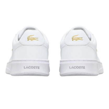 White-Gold - Back - Lacoste Womens-Ladies Court Pro Trainers