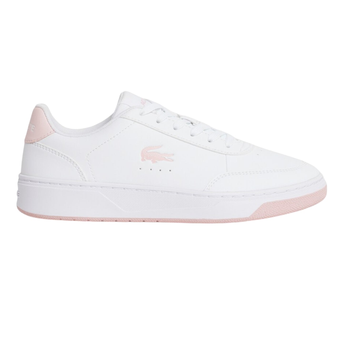 White-Pink - Front - Lacoste Womens-Ladies Court Pro Trainers