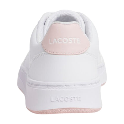 White-Pink - Back - Lacoste Womens-Ladies Court Pro Trainers