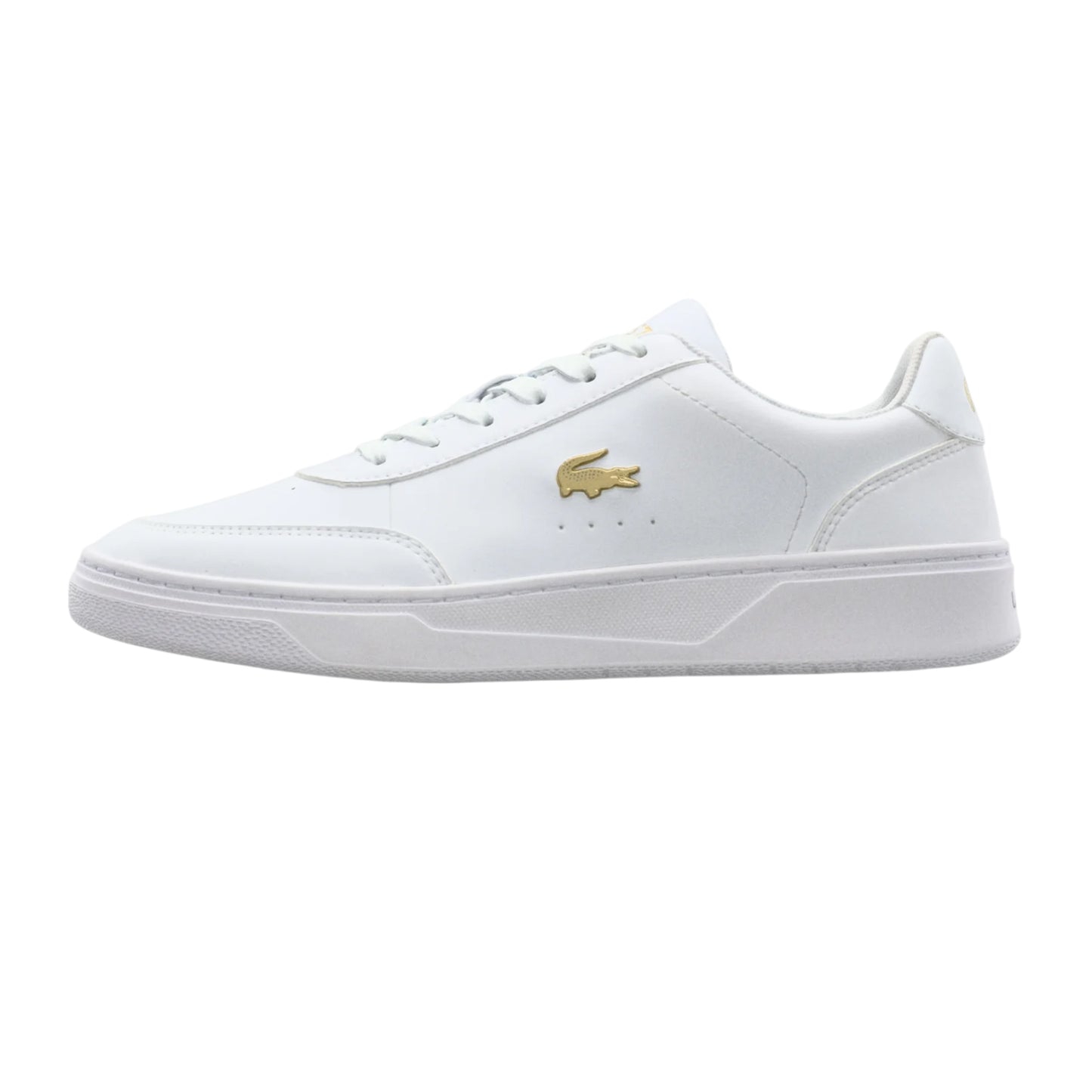 White-Gold - Front - Lacoste Womens-Ladies Court Pro Trainers