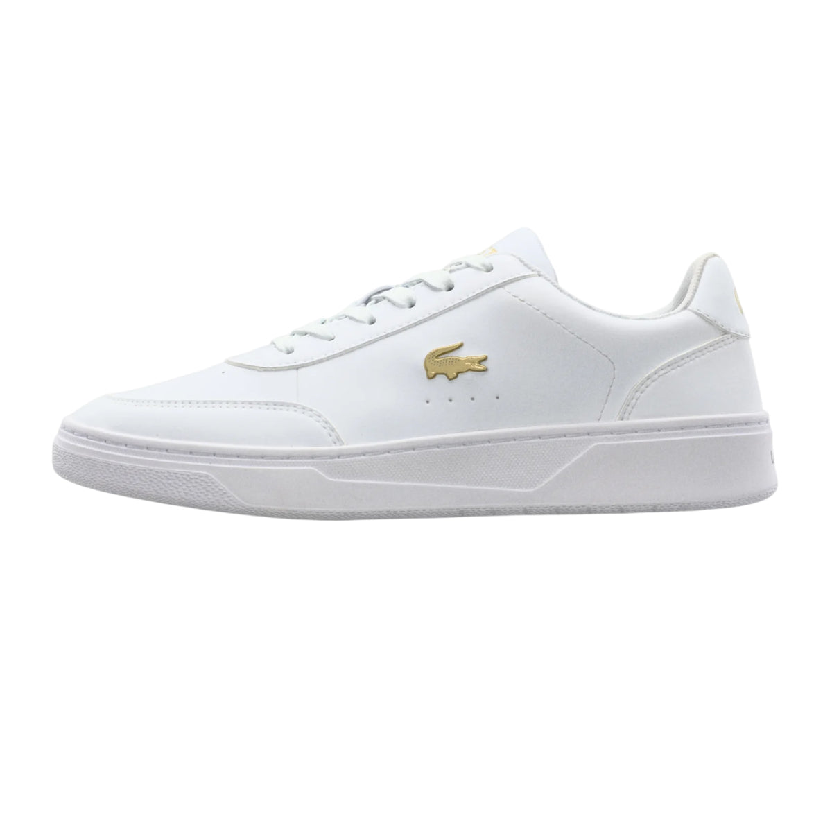 White-Gold - Front - Lacoste Womens-Ladies Court Pro Trainers