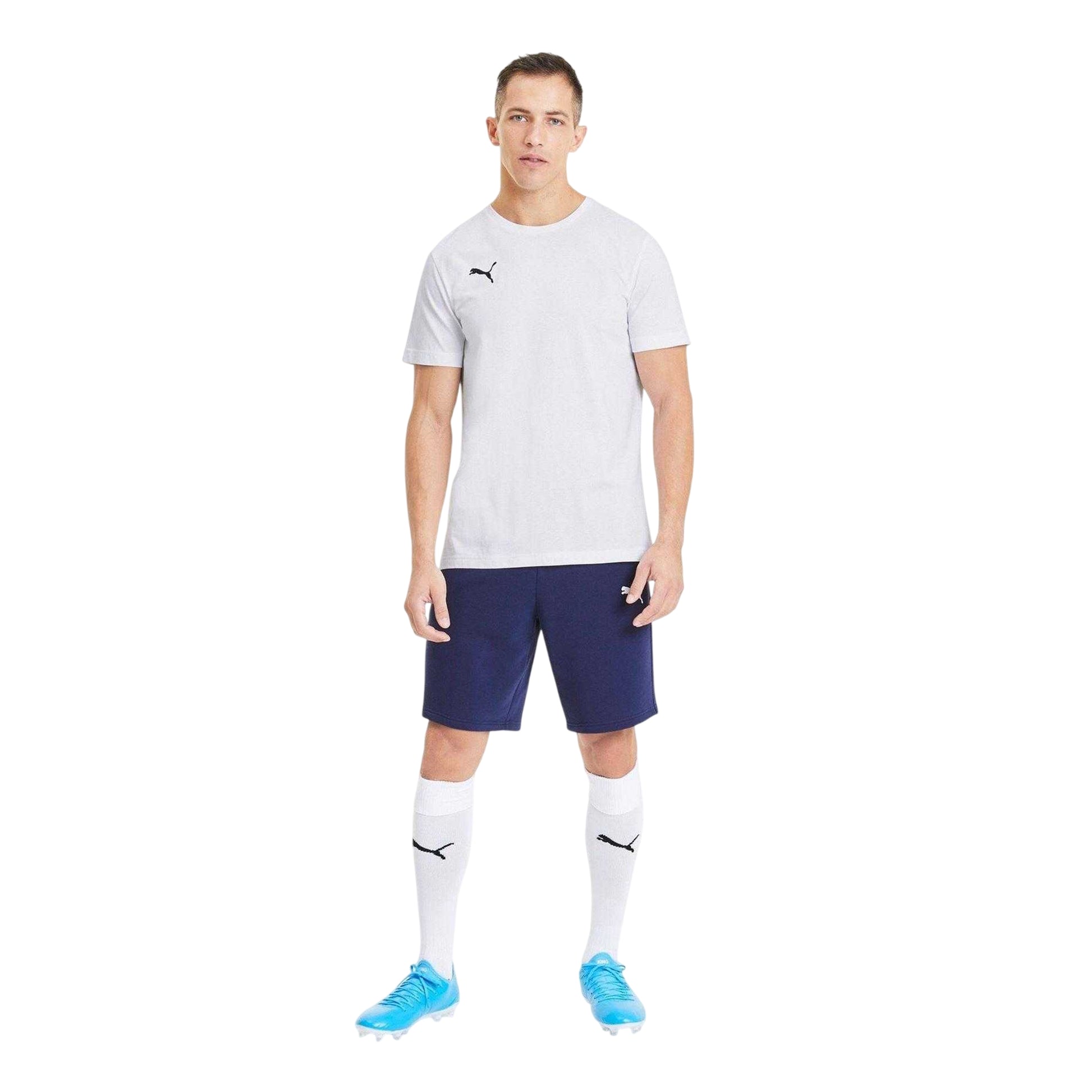 White - Pack Shot - Puma Mens TeamGoal 23 Casuals Cotton T-Shirt