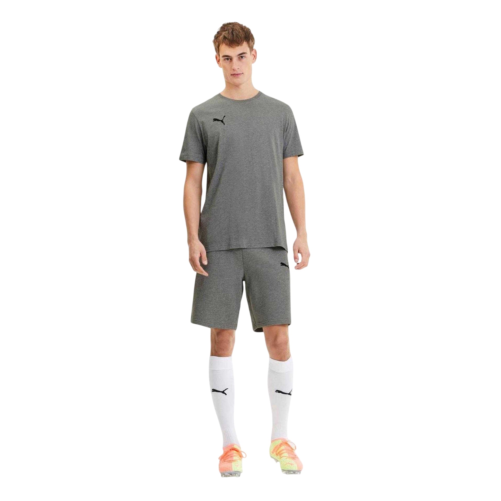 Grey - Pack Shot - Puma Mens TeamGoal 23 Casuals Cotton T-Shirt