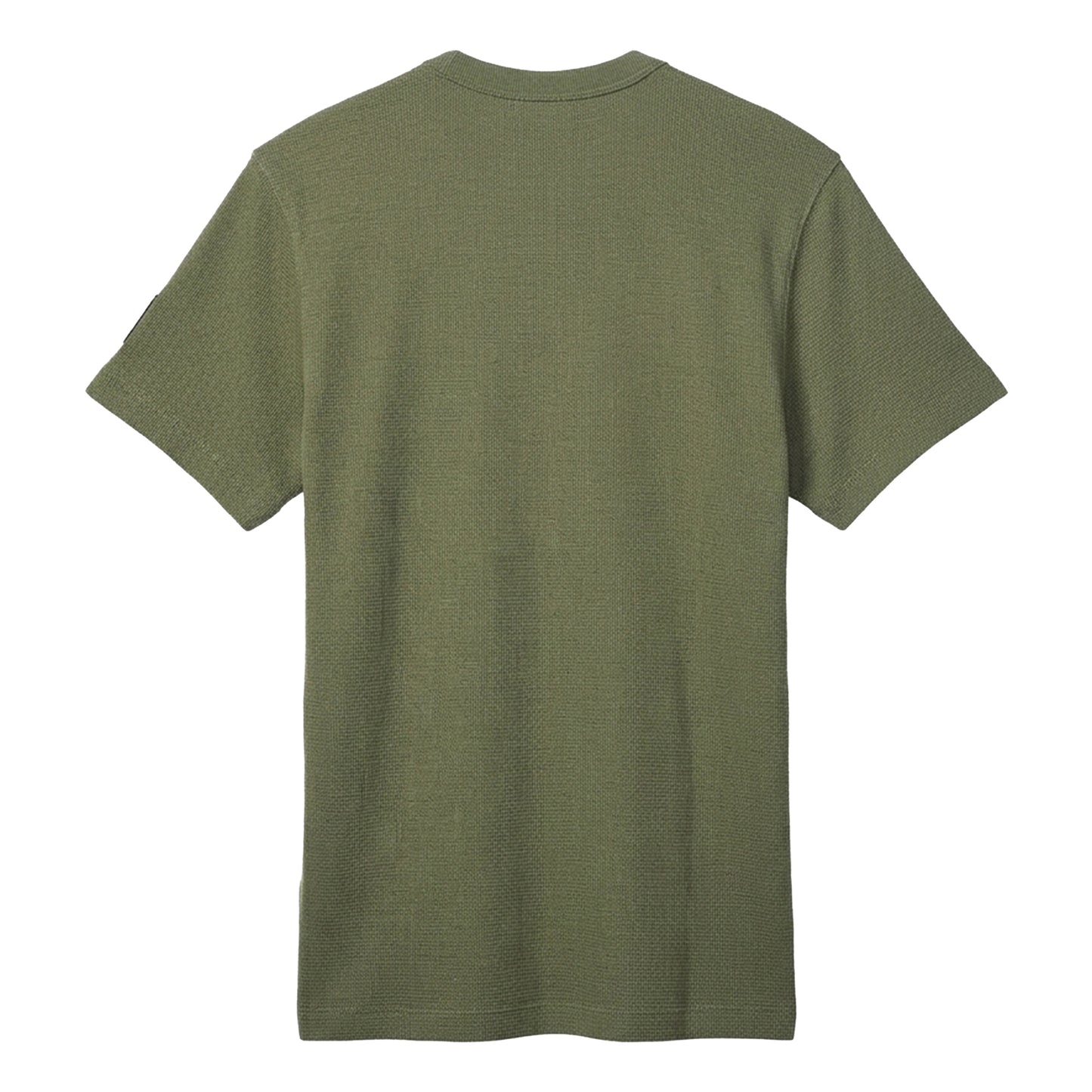 Deep Lichen Green - Back - Calvin Klein Mens Waffle Boxy T-Shirt