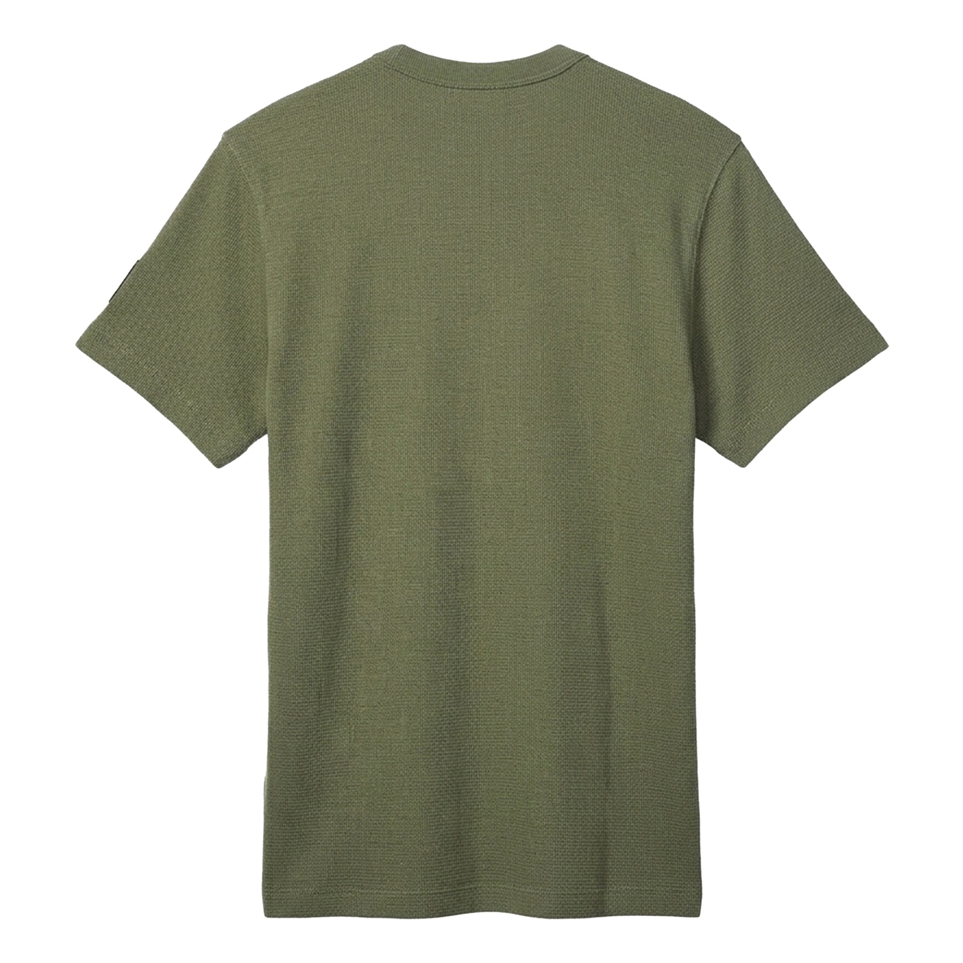 Deep Lichen Green - Back - Calvin Klein Mens Waffle Boxy T-Shirt
