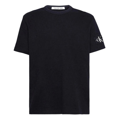 Black - Front - Calvin Klein Mens Waffle Boxy T-Shirt