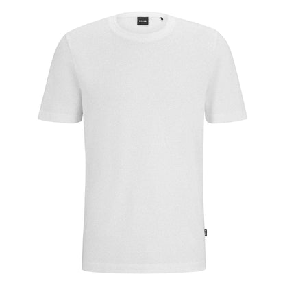 White - Front - Boss Mens Bubble Regular T-Shirt