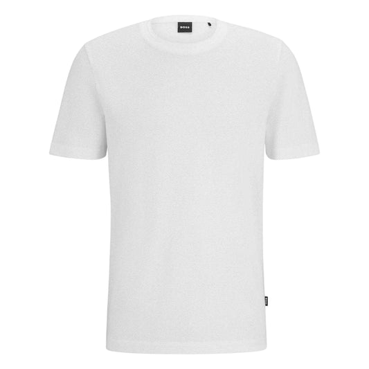 White - Front - Boss Mens Bubble Regular T-Shirt