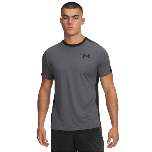 White Castlerock - Front - Under Armour Mens HG Wordmark Two Tone Slim T-Shirt
