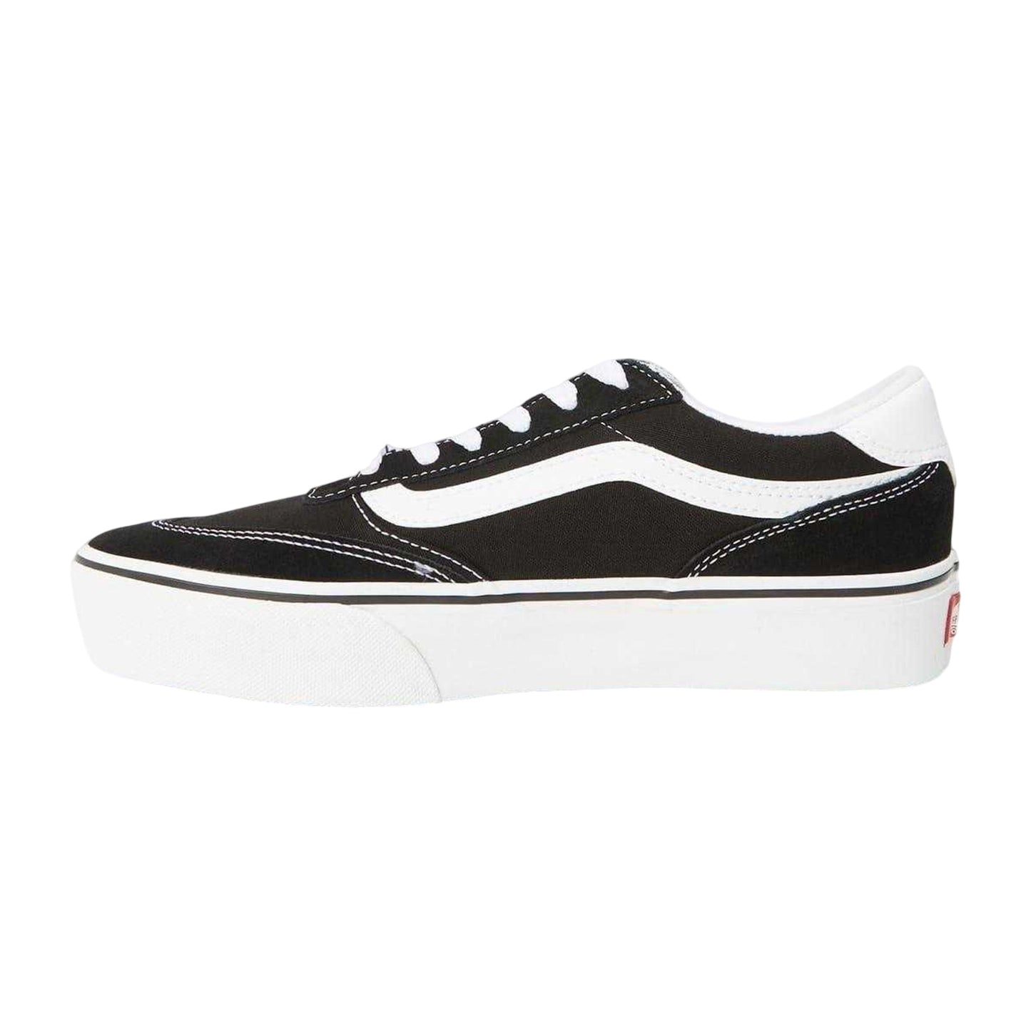 Black-White - Back - Vans Womens-Ladies Brooklyn Platform Trainers