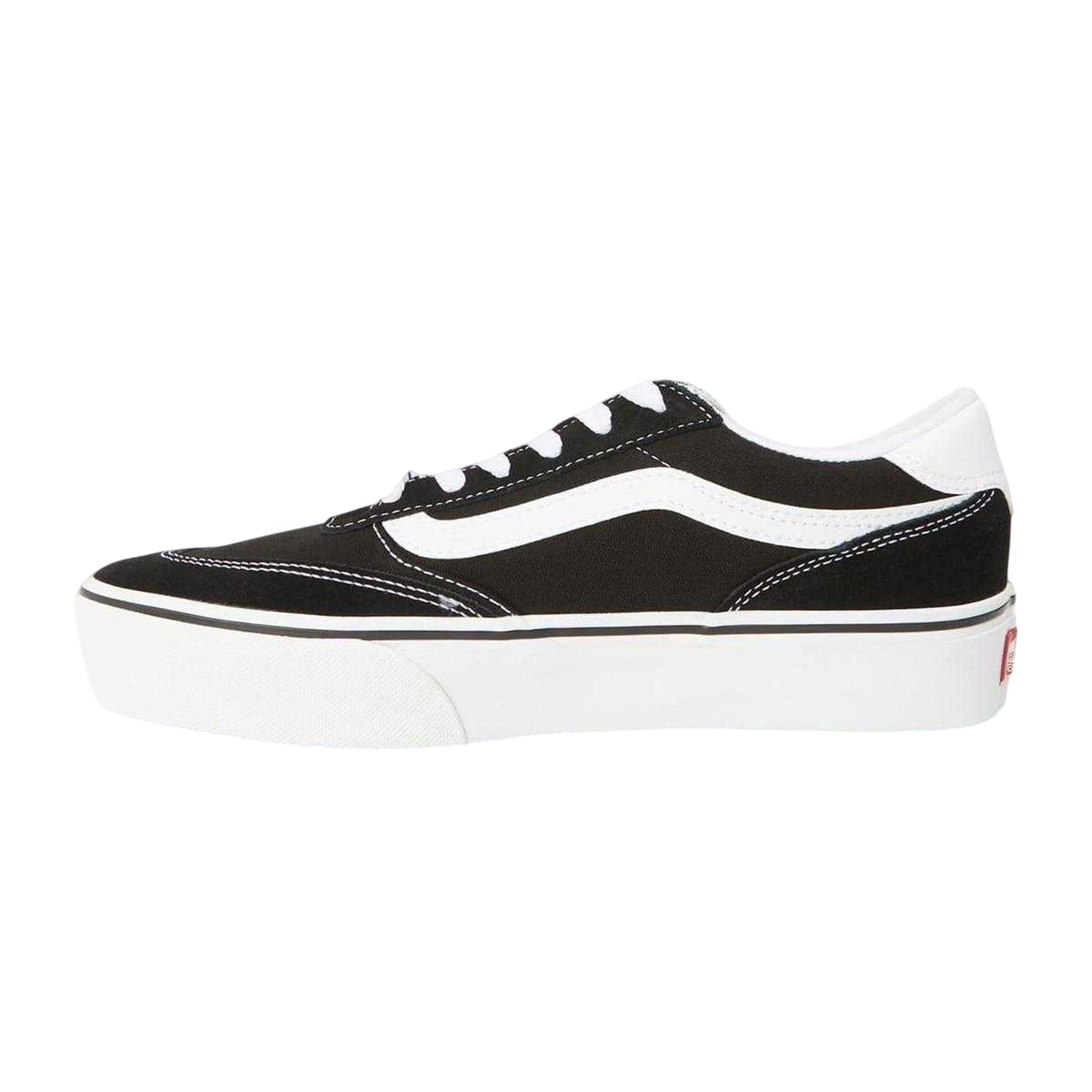 Black-White - Back - Vans Womens-Ladies Brooklyn Platform Trainers