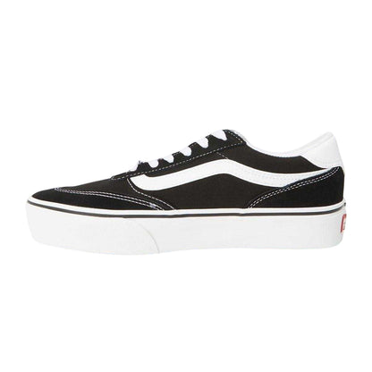 Black-White - Back - Vans Womens-Ladies Brooklyn Platform Trainers