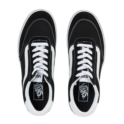 Black-White - Side - Vans Womens-Ladies Brooklyn Platform Trainers