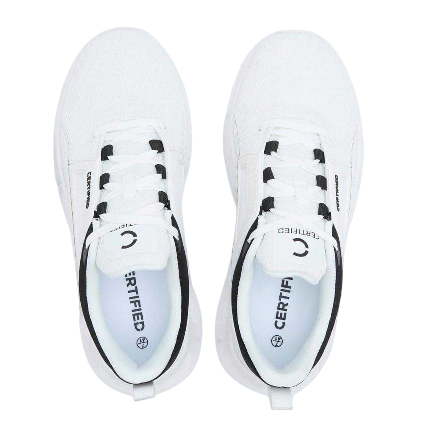 White-Black - Lifestyle - CTI Mens 927 Mesh Trainers