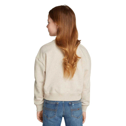 Oat Cream - Back - Tommy Hilfiger Childrens-Kids Foil Crew Neck Sweatshirt