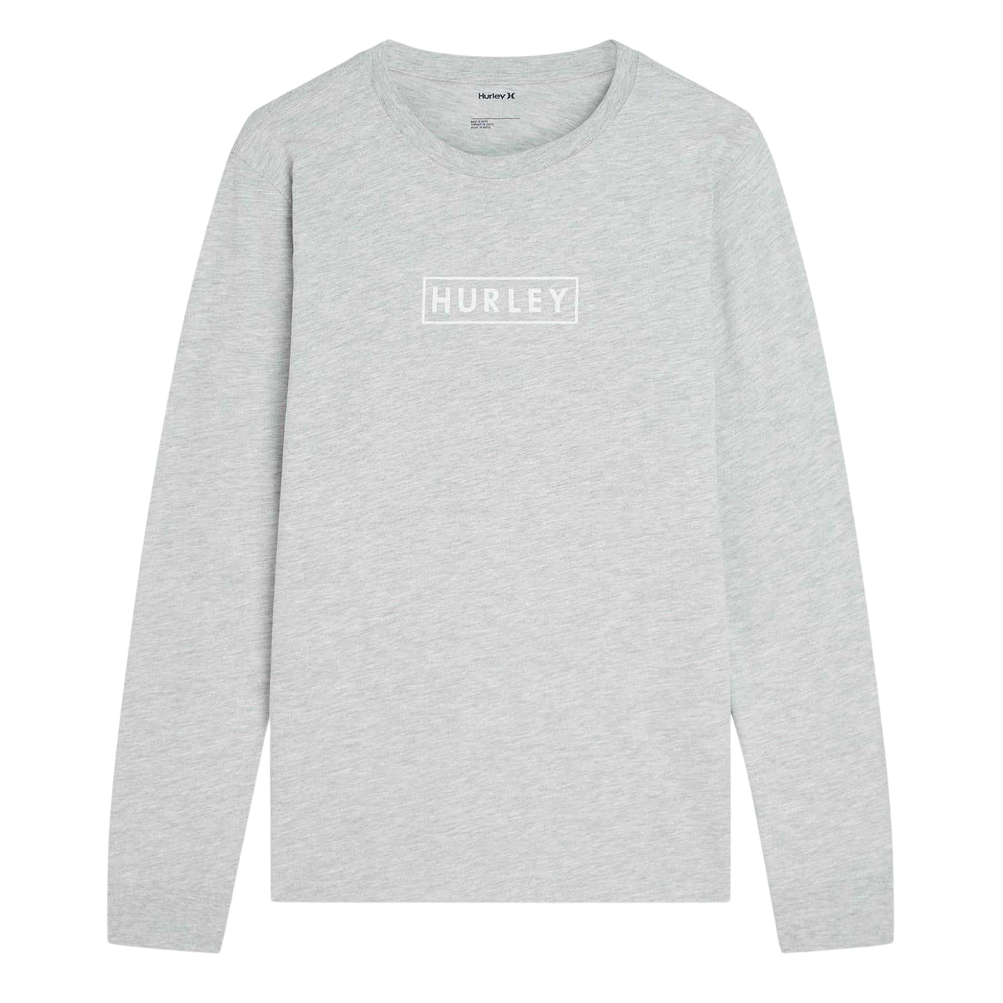 Grey - Front - Hurley Mens Box Logo Regular T-Shirt