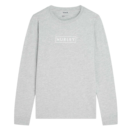 Grey - Front - Hurley Mens Box Logo Regular T-Shirt