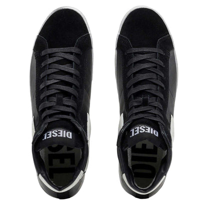 Black - Side - Diesel Mens Leroji Leather High Tops