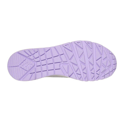Grey-Light Blue - Lifestyle - Skechers Womens-Ladies Uno Stand On Air Suede Trainers
