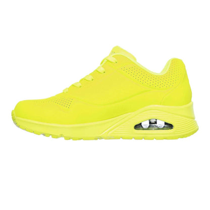 Neon Yellow - Back - Skechers Womens-Ladies Uno Stand On Air Trainers