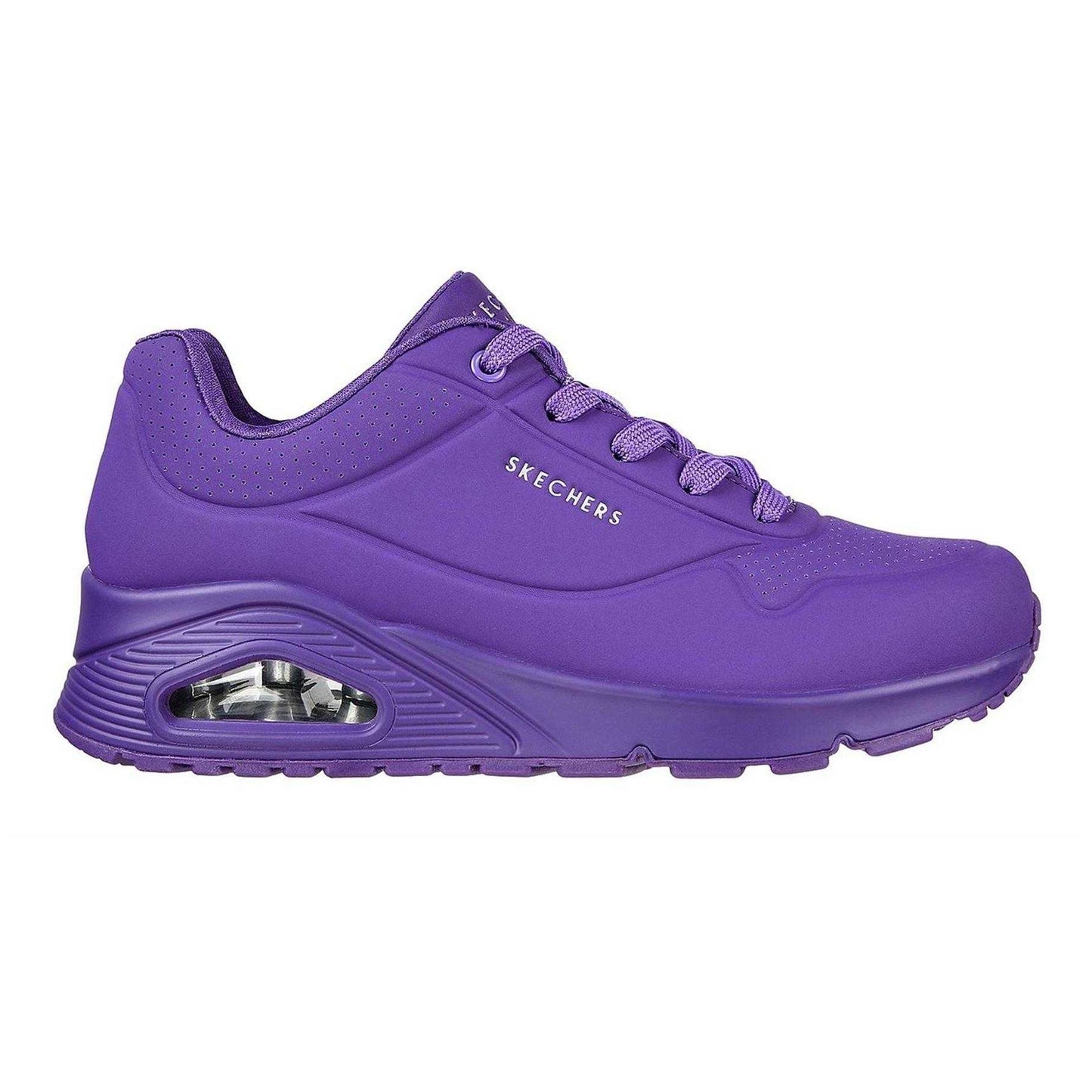 Purple - Front - Skechers Womens-Ladies Uno Stand On Air Trainers