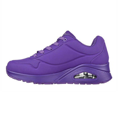 Purple - Back - Skechers Womens-Ladies Uno Stand On Air Trainers