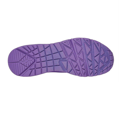 Purple - Side - Skechers Womens-Ladies Uno Stand On Air Trainers