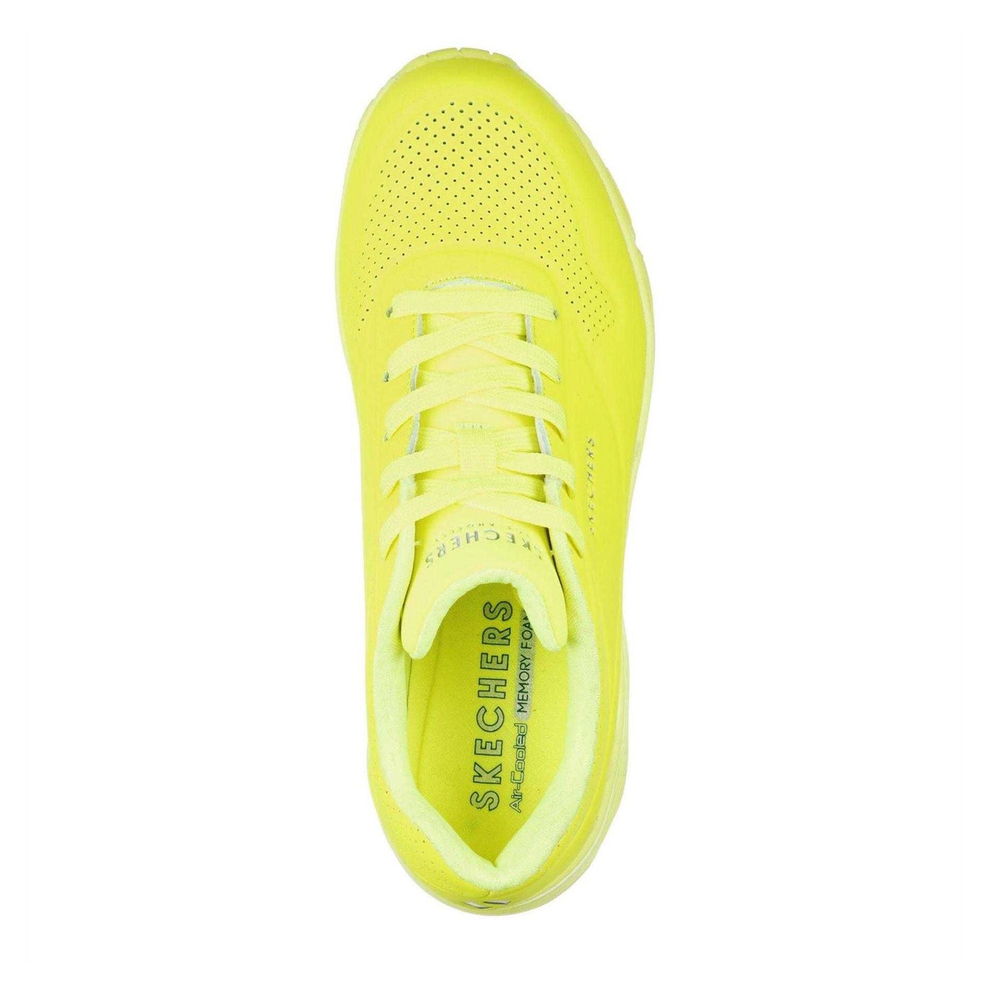 Neon Yellow - Side - Skechers Womens-Ladies Uno Stand On Air Trainers