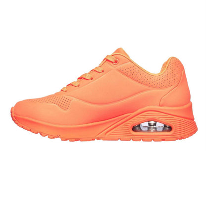 Orange - Back - Skechers Womens-Ladies Uno Stand On Air Trainers