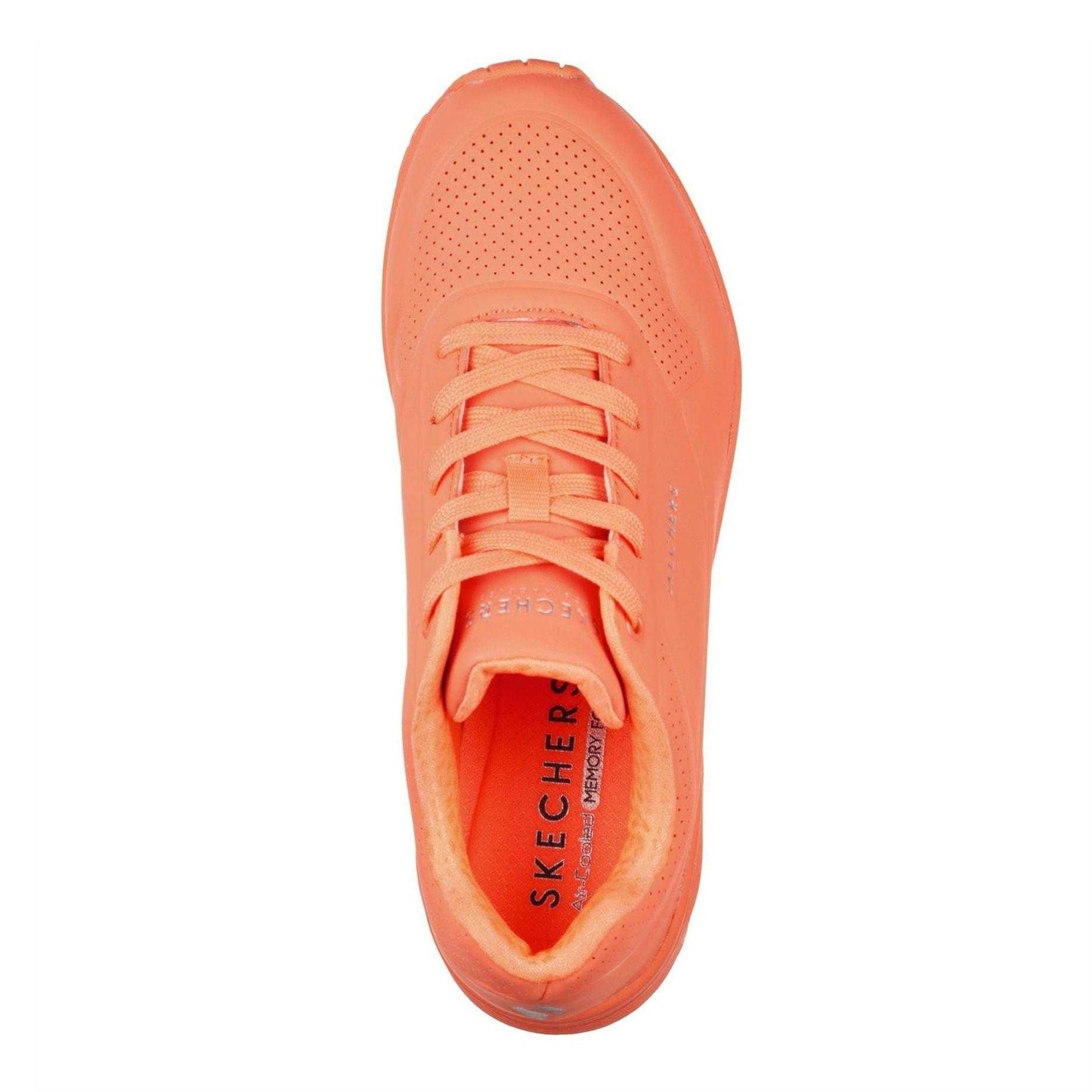 Orange - Side - Skechers Womens-Ladies Uno Stand On Air Trainers
