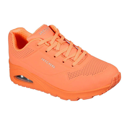 Orange - Pack Shot - Skechers Womens-Ladies Uno Stand On Air Trainers