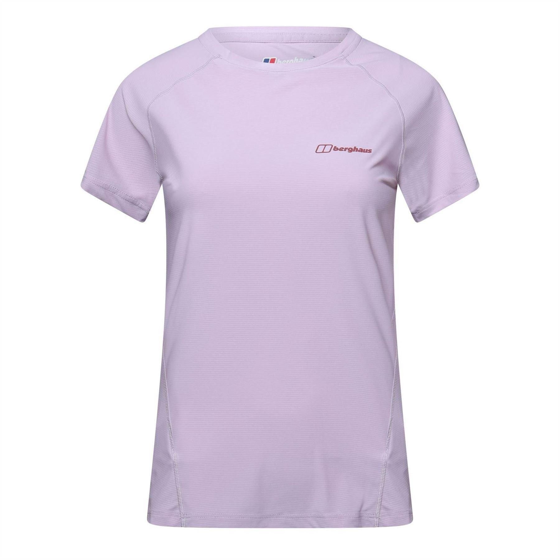 Pink - Front - Berghaus Womens-Ladies 24-7 Tech Crew Neck T-Shirt