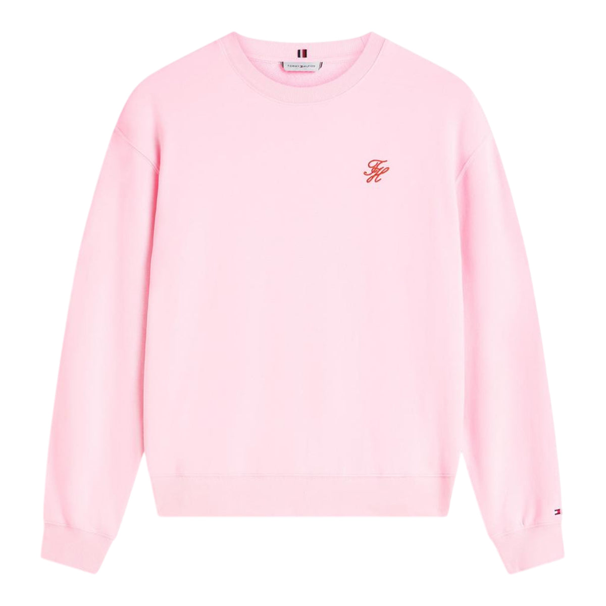 Pink - Front - Tommy Hilfiger Womens-Ladies Script Sweatshirt