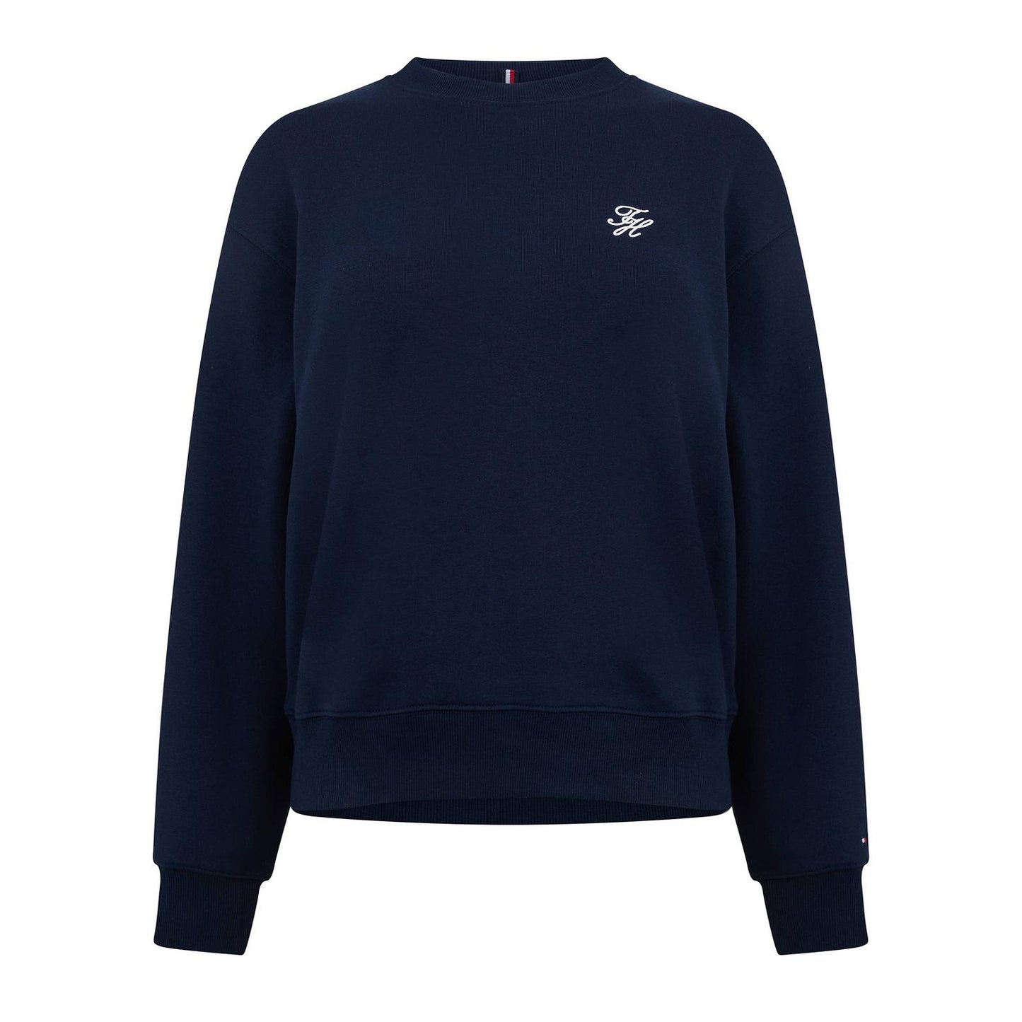 Navy - Front - Tommy Hilfiger Womens-Ladies Script Sweatshirt