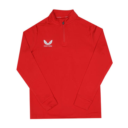 Red - Front - Castore Childrens-Kids Adapt Quarter Zip Sweatshirt