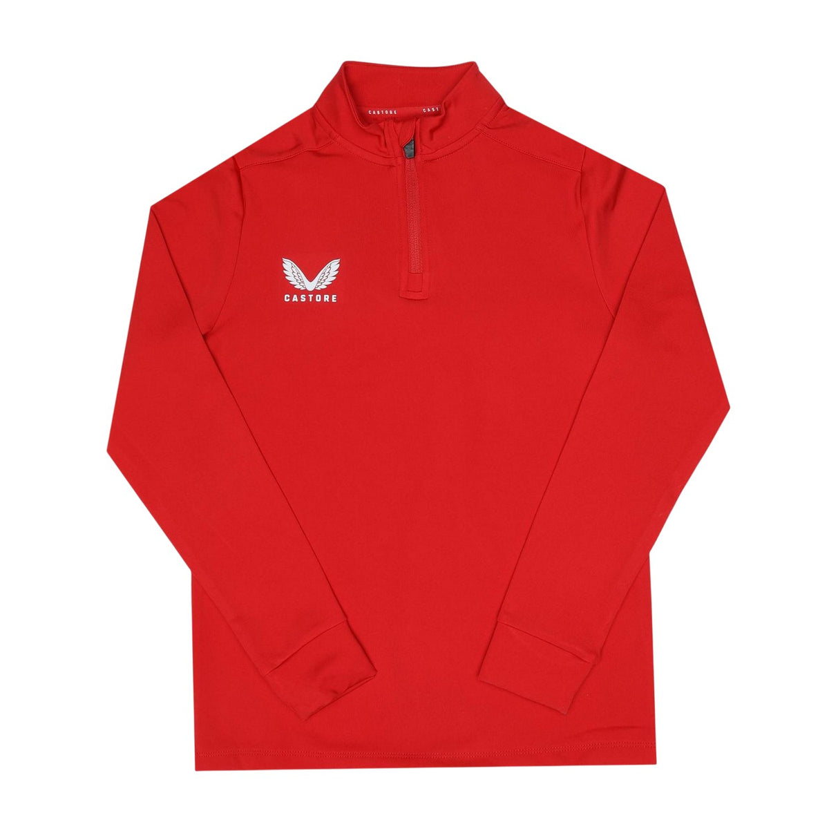 Red - Front - Castore Childrens-Kids Adapt Quarter Zip Sweatshirt