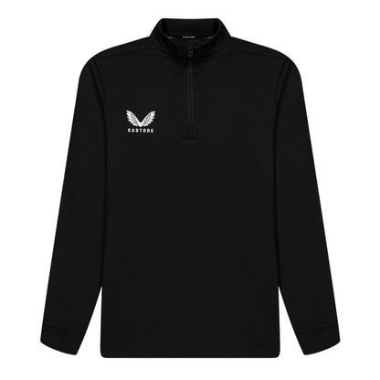 Black - Front - Castore Childrens-Kids Adapt Quarter Zip Sweatshirt