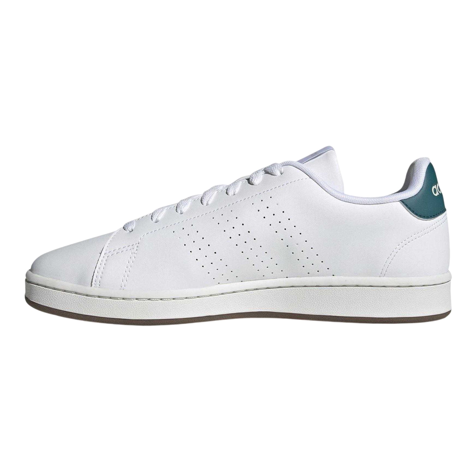 White - Side - Adidas Mens Advantage Leather Trainers
