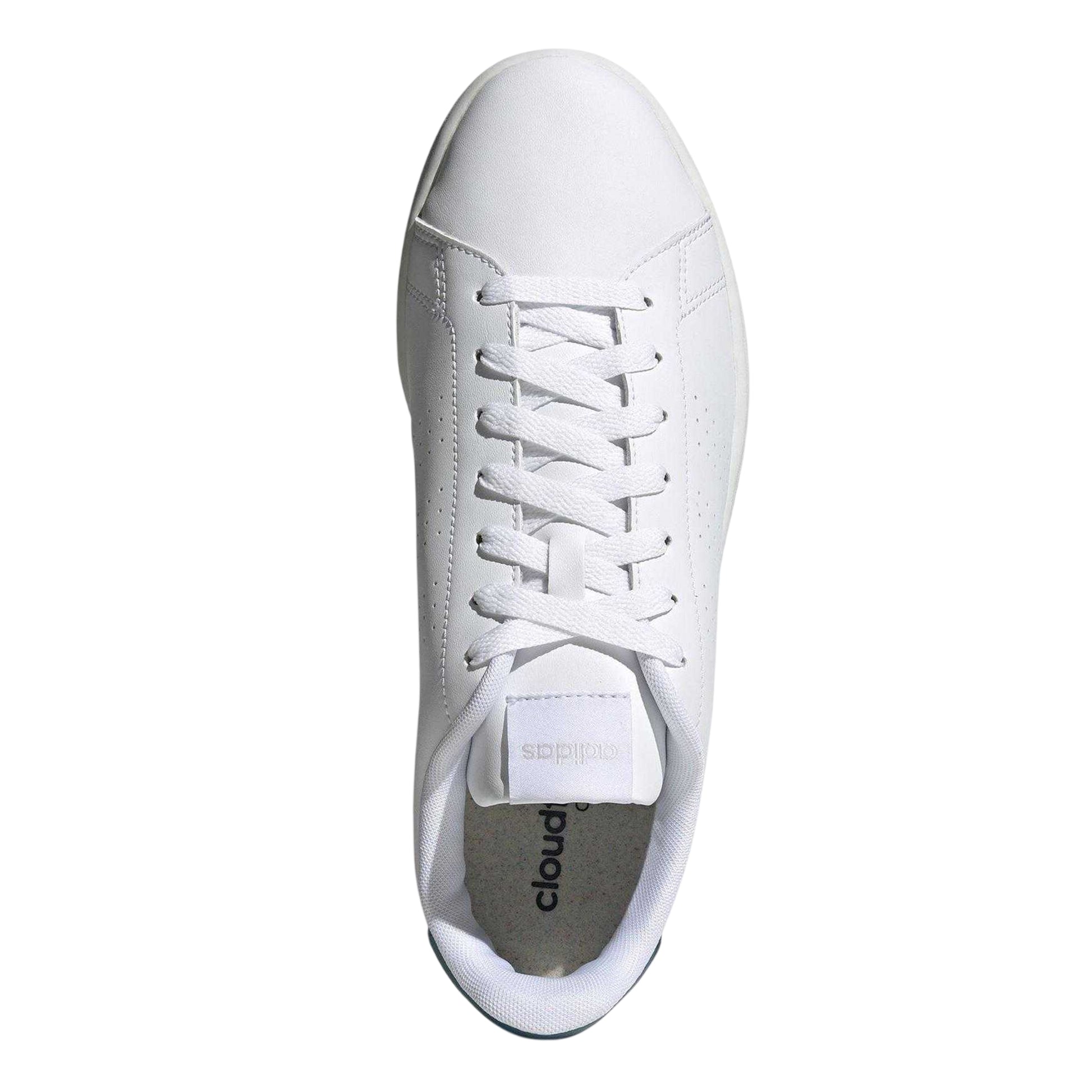 White - Lifestyle - Adidas Mens Advantage Leather Trainers